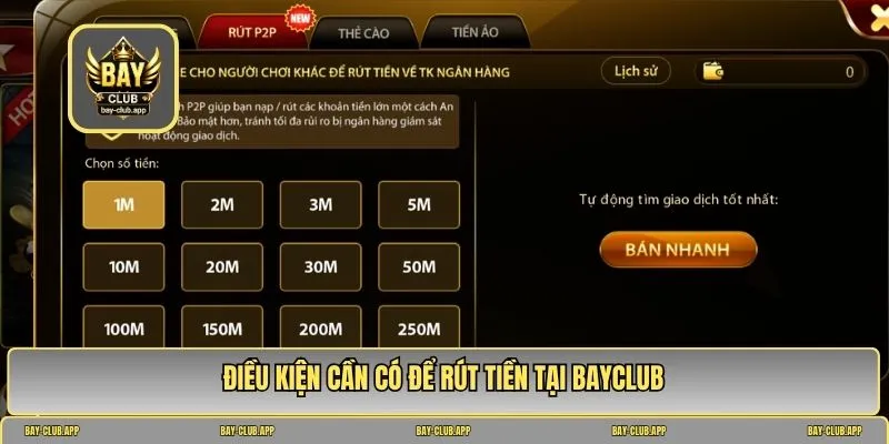 rút tiền bayclub